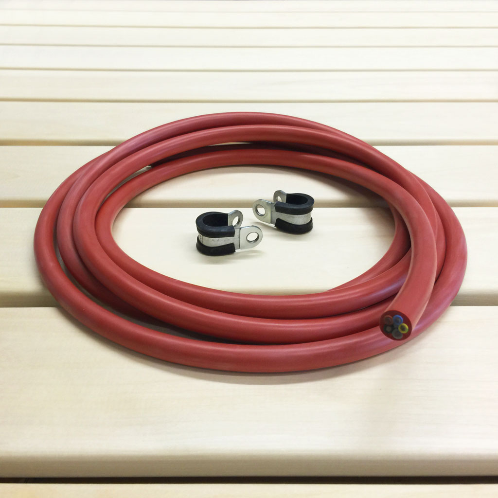Silikonkabel fünfadrig 2,5 mm²