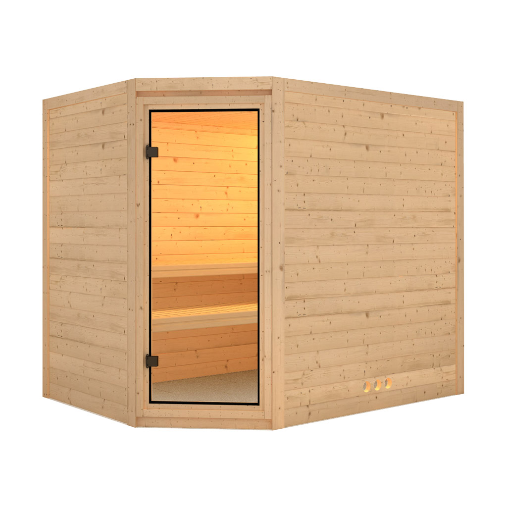 Karibu 38 mm Massiv Sauna Tanami