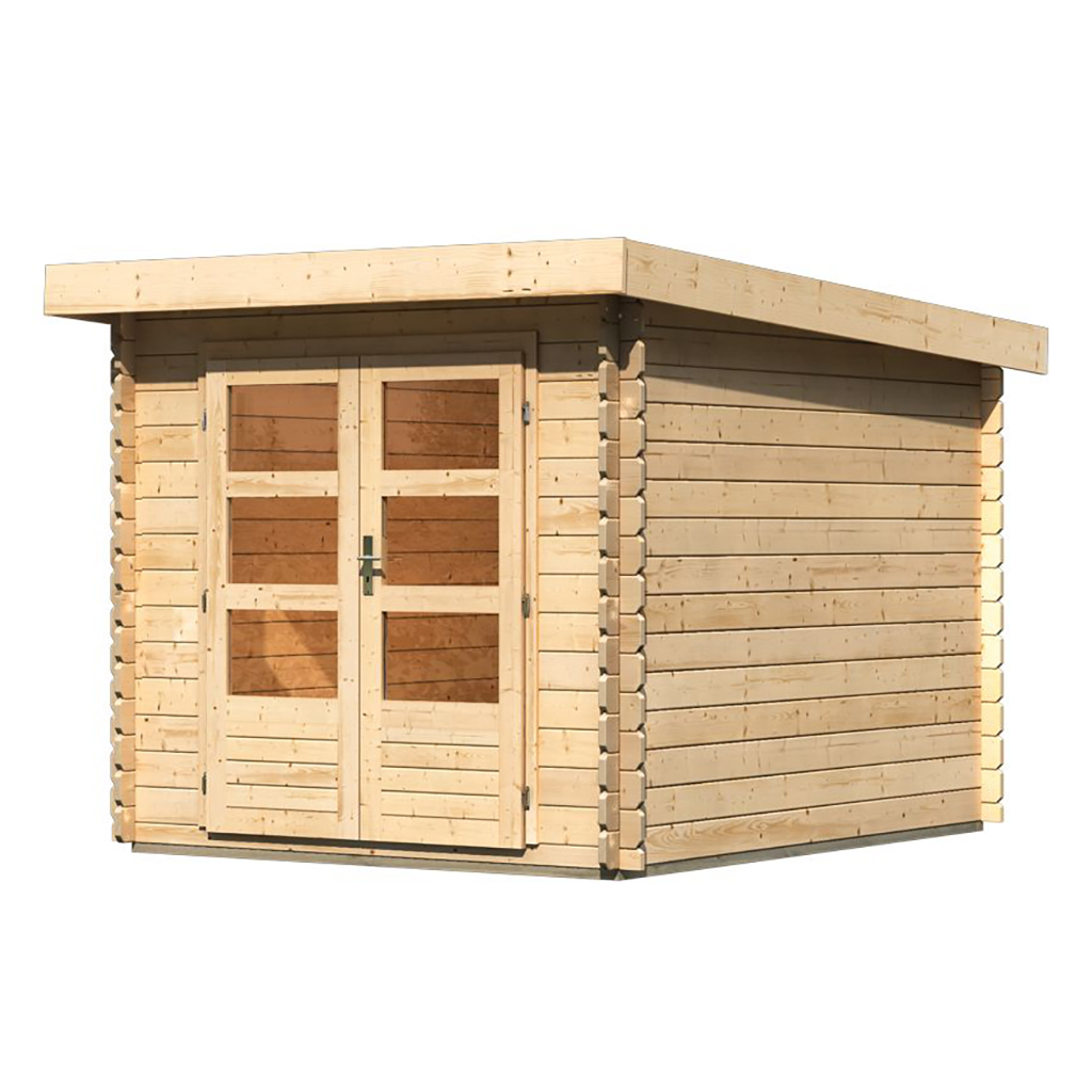 Karibu 28 mm Blockbohlen Gartenhaus Bastrup-4