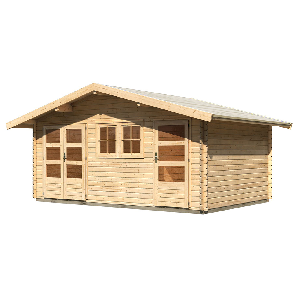 Karibu 38 mm Mittelwand Gartenhaus Lagor 2