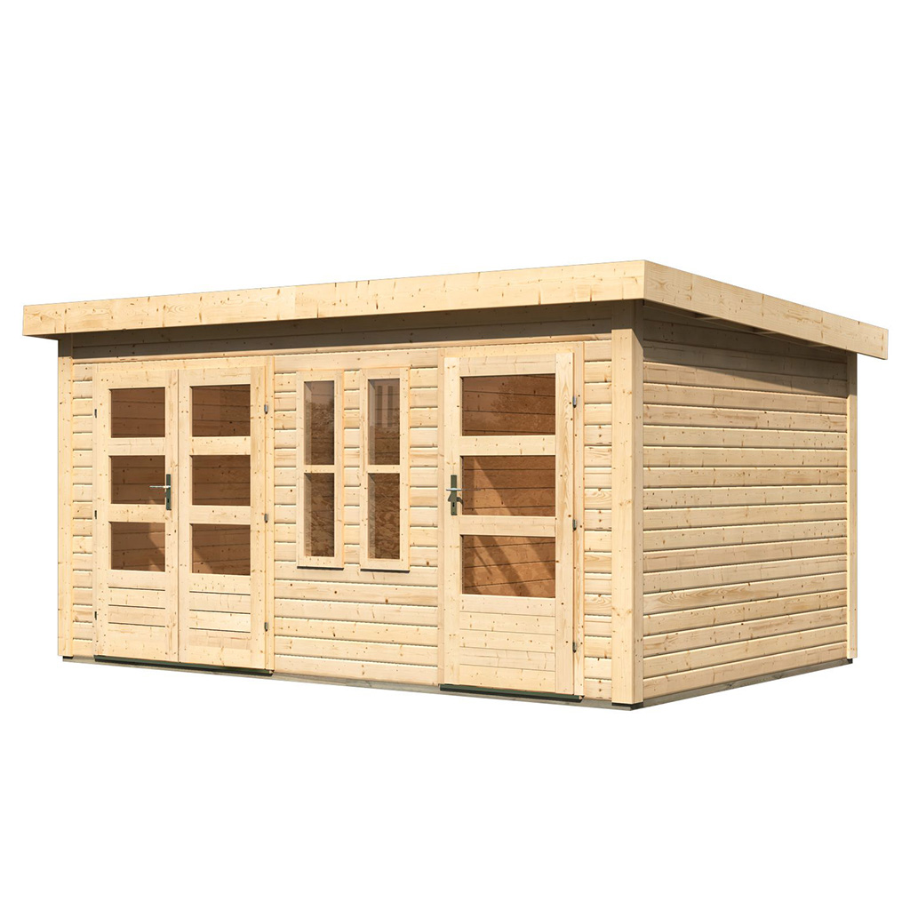 Karibu 38 mm Mittelwand Gartenhaus Schönbuch 2