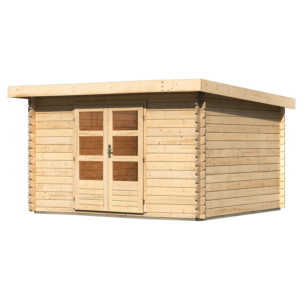 Karibu 28 mm Blockbohlen Gartenhaus Bastrup-7