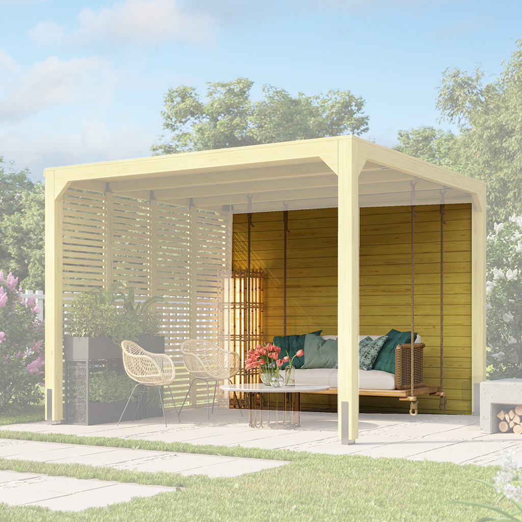 Karibu Pavillon Cubus Seitenwand