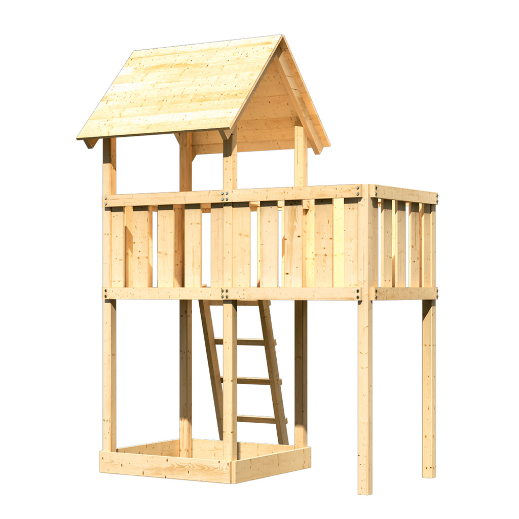Karibu Spielturm Lotti mit Anbauplattform