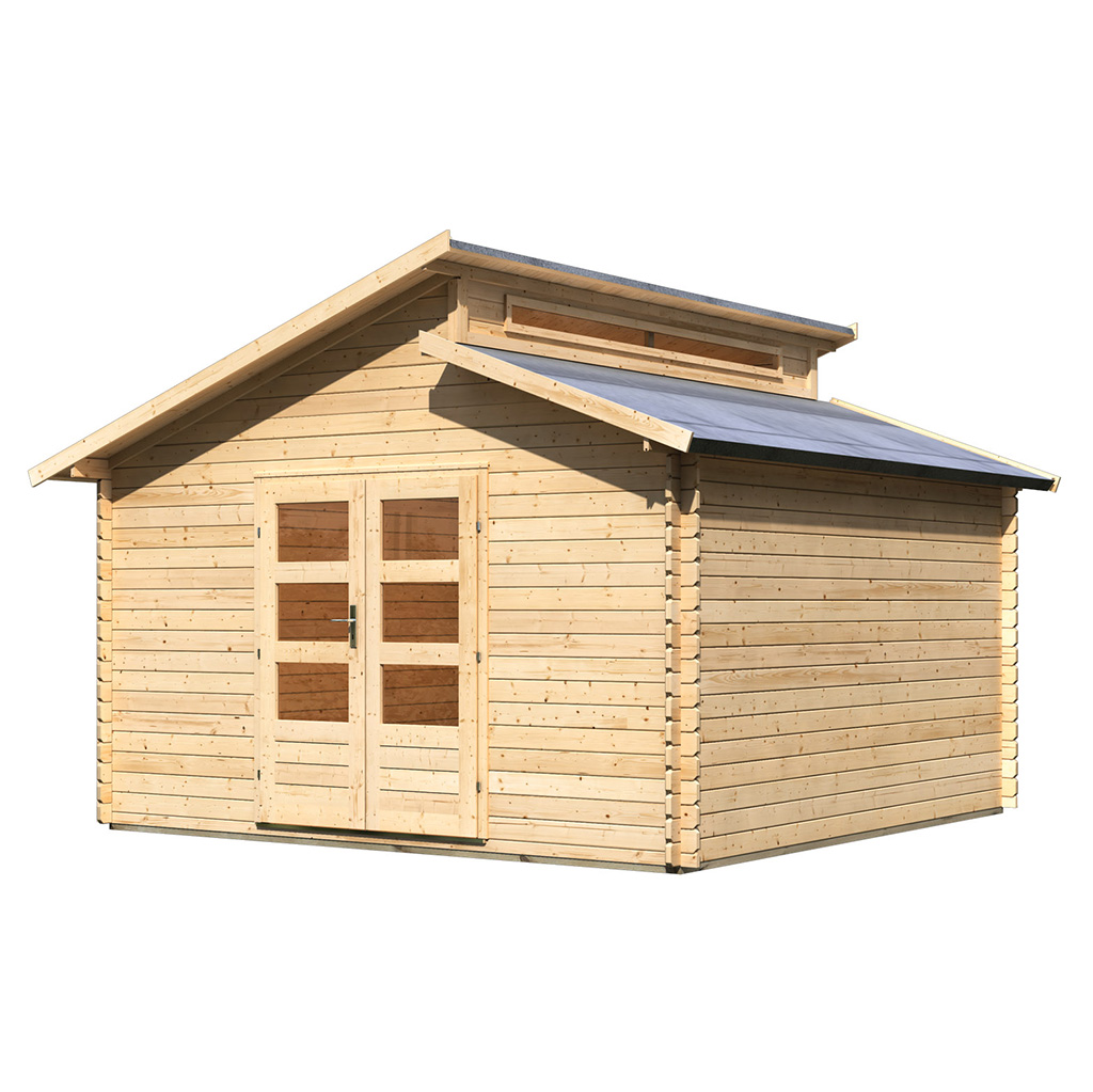 Karibu 28 mm Blockbohlen Gartenhaus Värmland 2