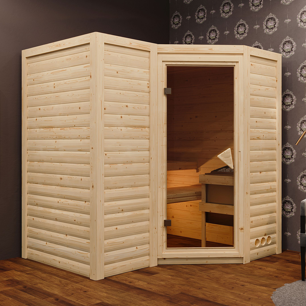 Karibu 38 mm Massiv Sauna Sahib 1
