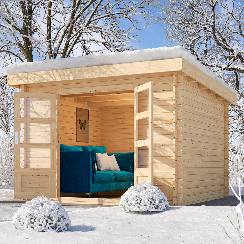 Karibu 28 mm Blockbohlen Gartenhaus Olaf 5