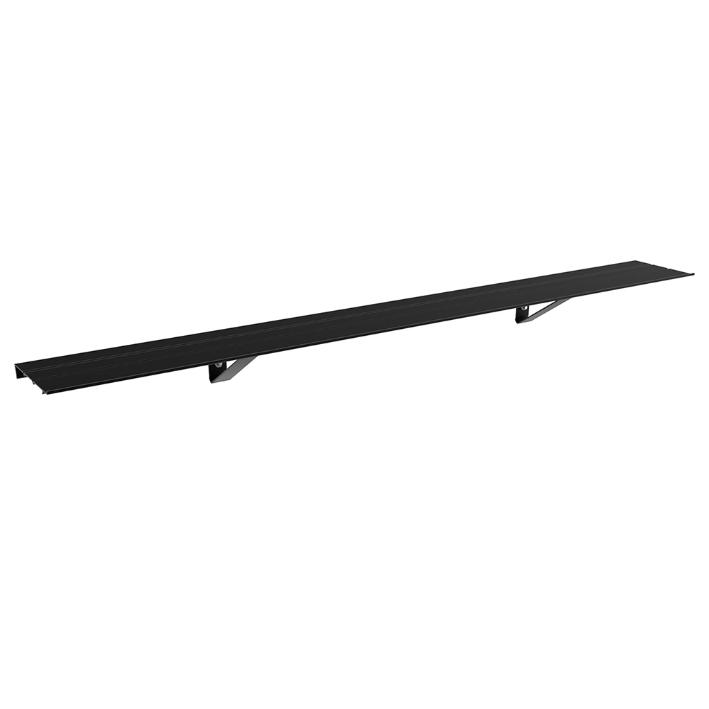 Vitavia Aluminium Wandregal 122 x 15 cm schwarz