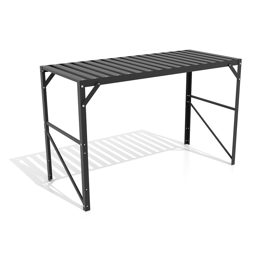 Vitavia Aluminium Tisch für Gewächshauser 1 Ablage schwarz