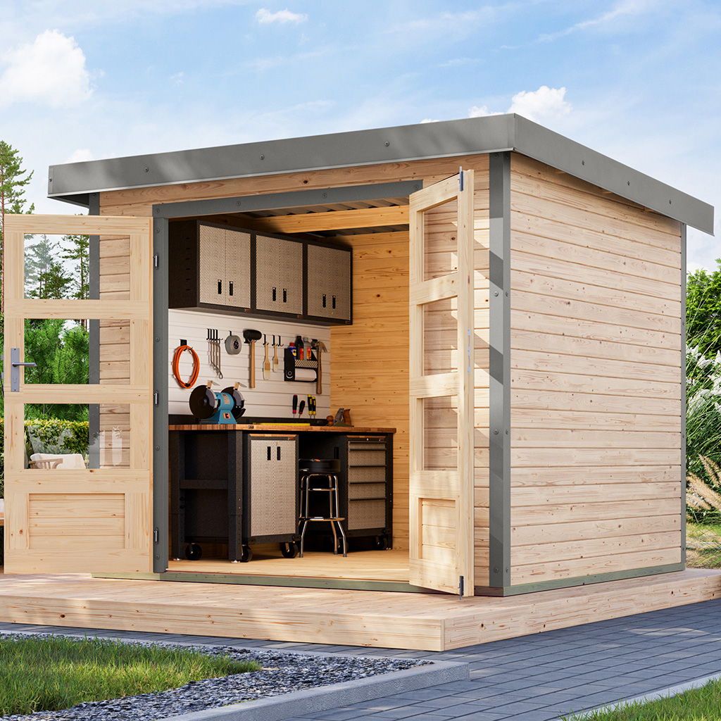 Karibu 19 mm Hybrid Gartenhaus Jupiter 3