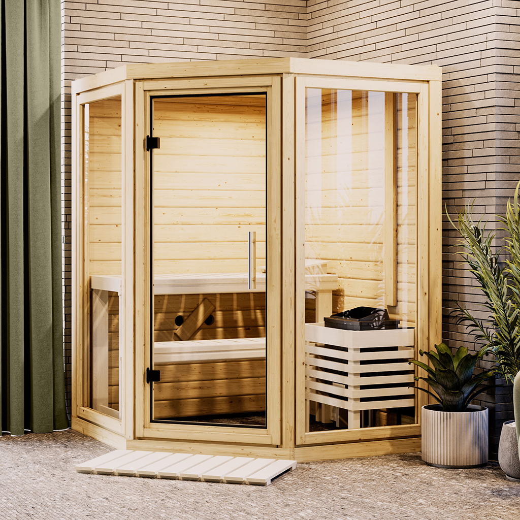 Karibu 38 mm Massiv Sauna Yuma