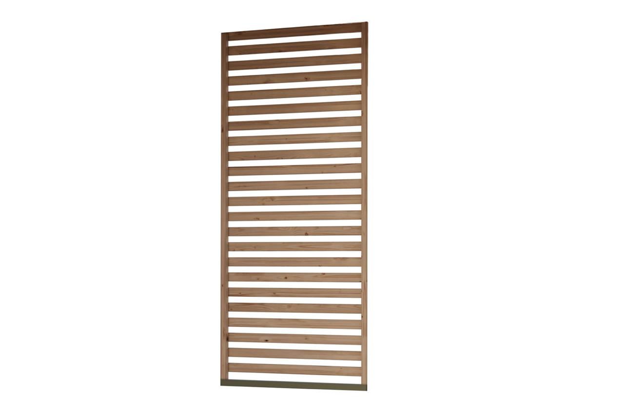 Karibu Cubeco Pavillon Lamellenwand halb