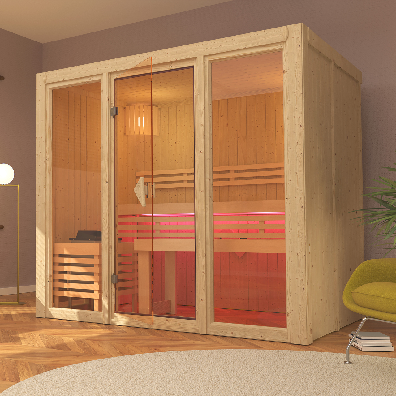 Sparset Karibu 68 mm System Sauna Wellsy 3