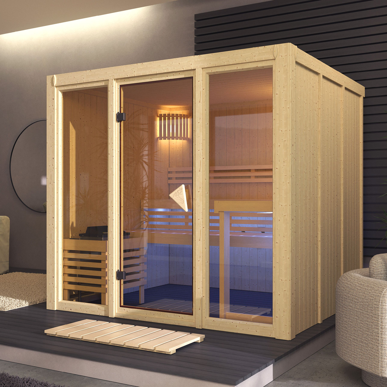 Sparset Karibu 68 mm System Sauna Wellsy 4